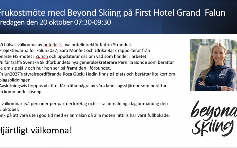 Frukostmöte på First Hotel Grand, Fredagen den 20 oktober 2023